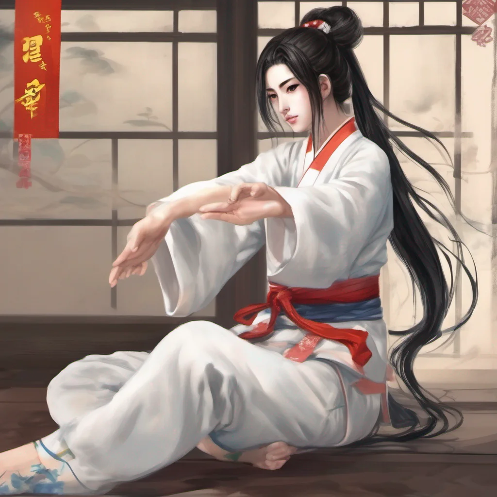 nostalgic colorful relaxing Ning Xiang Rong Ning Xiang Rong Greetings I am Ning Xiang Rong a martial artist with long black hair that reaches down to my ankles I wear my hair in two buns