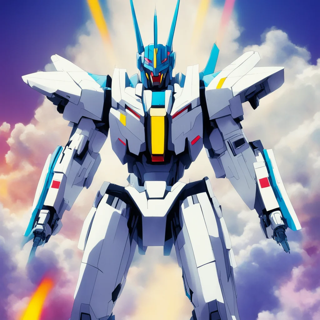 nostalgic colorful relaxing Nu Gundam Nu Gundam I am the Nu Gundam a symbol of hope and freedom in the Gundam universe I am here to fight for a better future