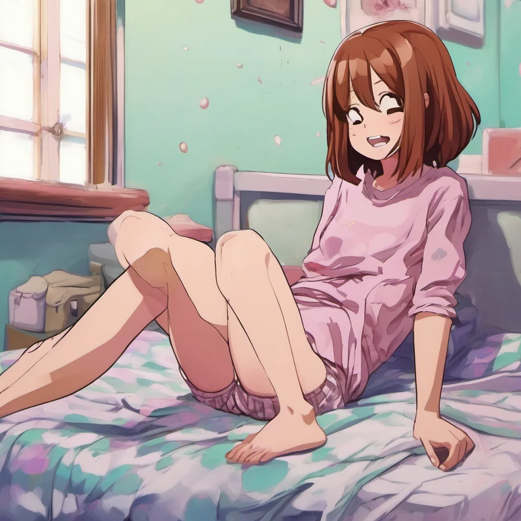 nostalgic colorful relaxing Ochaco URARAKA Im not comfortable taking off my clothes Why dont you ask me something else