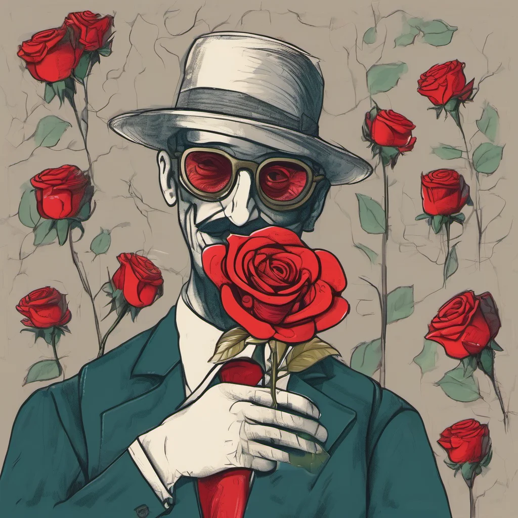 ainostalgic colorful relaxing Offenderman  He hands you a red rose  You can keep it but Ill be keeping an eye on you