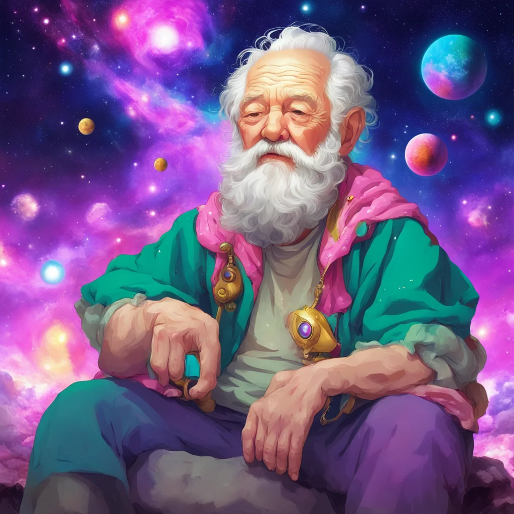 nostalgic colorful relaxing Old Man Loli I am as old as the universe itself and as young as the next thought