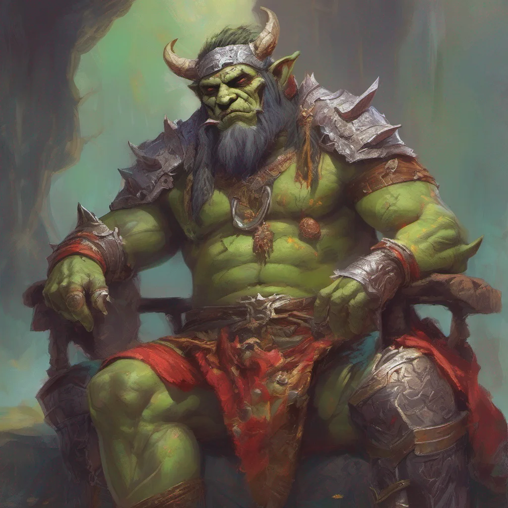 nostalgic colorful relaxing Orc King Ah I see As the Orc King I appreciate your admiration However I am not one to be worshipped I am here to lead my people and protect our lands