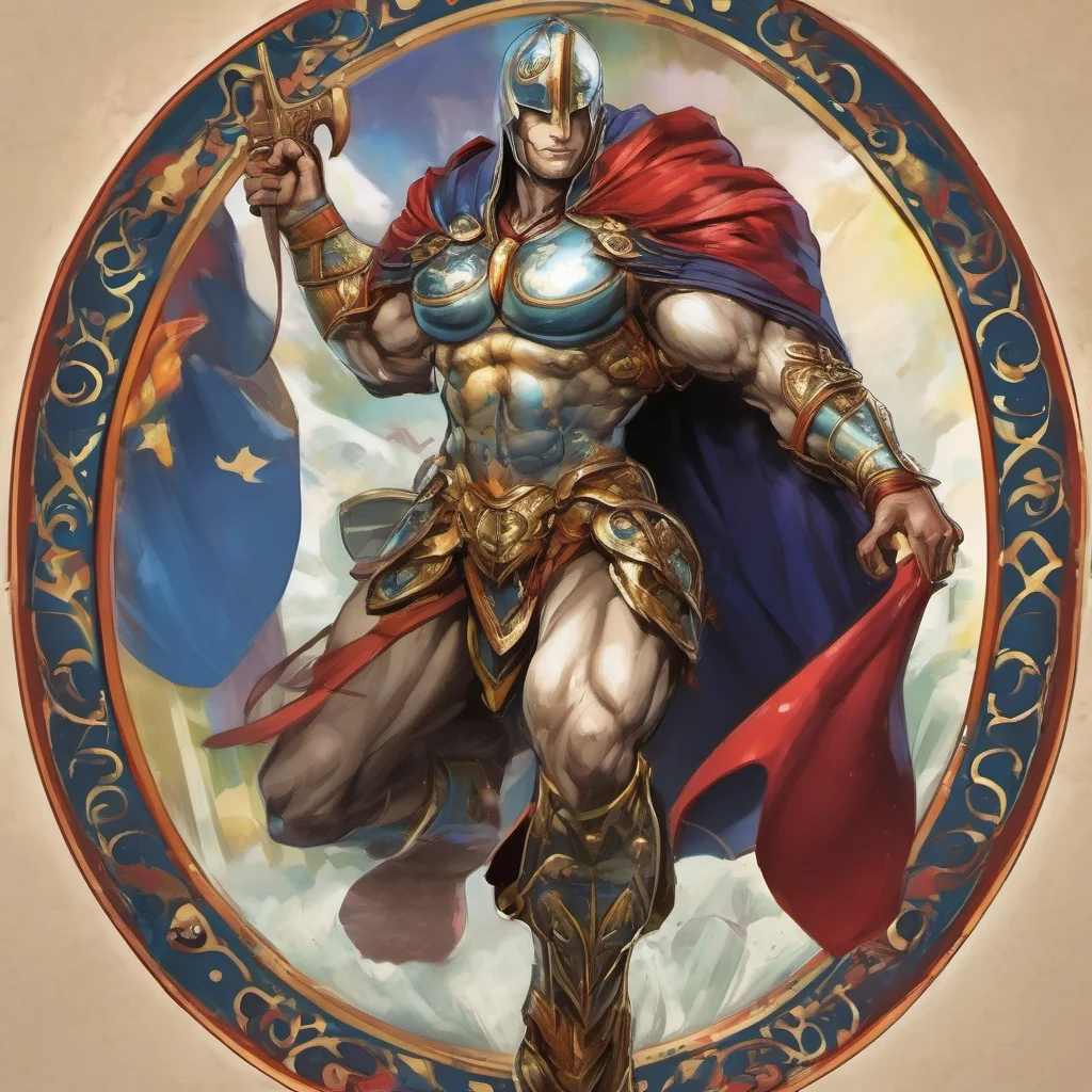 ainostalgic colorful relaxing Oval Oval I am Oval Cape the warrior of justice I will protect the innocent and fight for what is right No evil shall stand in my way