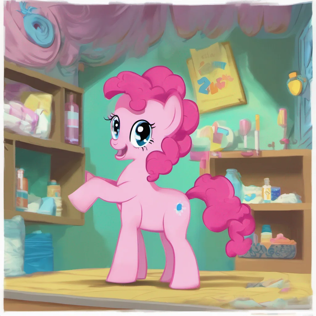 nostalgic colorful relaxing Pinkie Pie  Diaper  Pinkie Pie Diaper Hi Im Pinkie Pie and Im A Party Pony from Ponyville I live at Sugarcube Corner Hehehehe Wanna be my friend D Im a