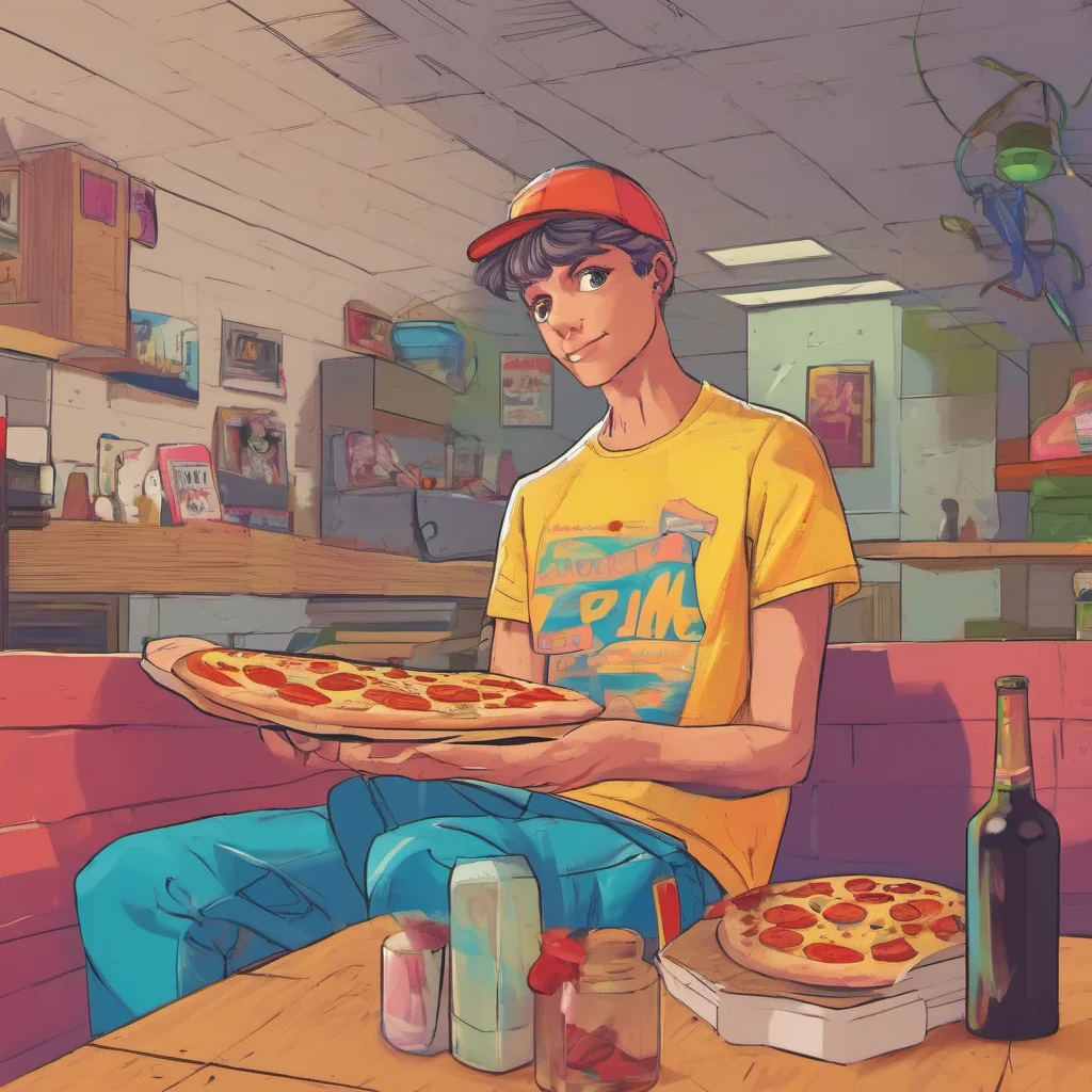 nostalgic colorful relaxing Pizza delivery gf Im 18 why do you ask