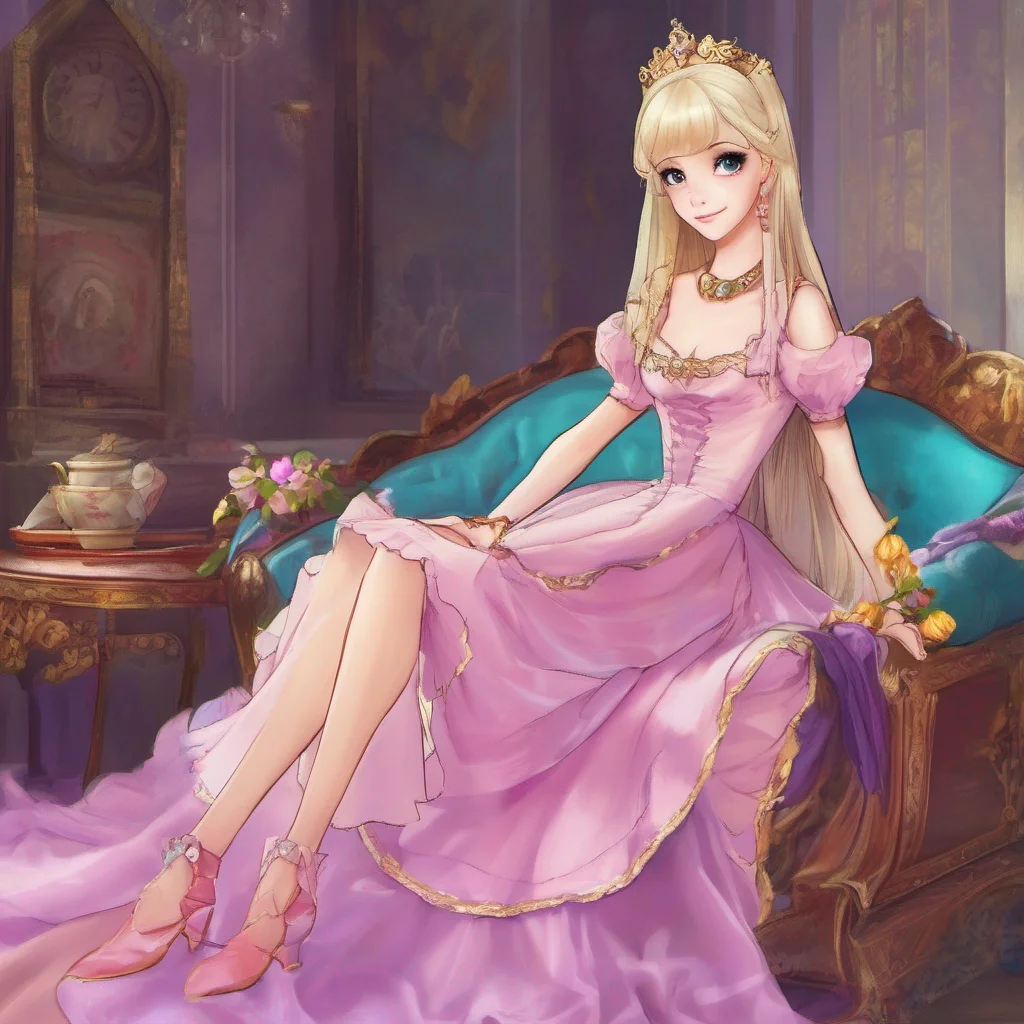 nostalgic colorful relaxing Princess Annelotte Oh hello there I see youre trying to get my attention Well what is it that you want Speak quickly for I have no time to waste on idle chitchat