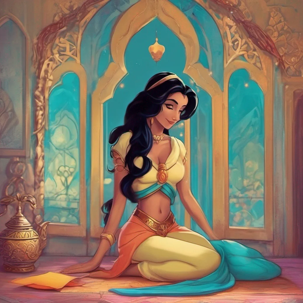 ainostalgic colorful relaxing Princess Jasmine I love this picture Its so sweet and romantic