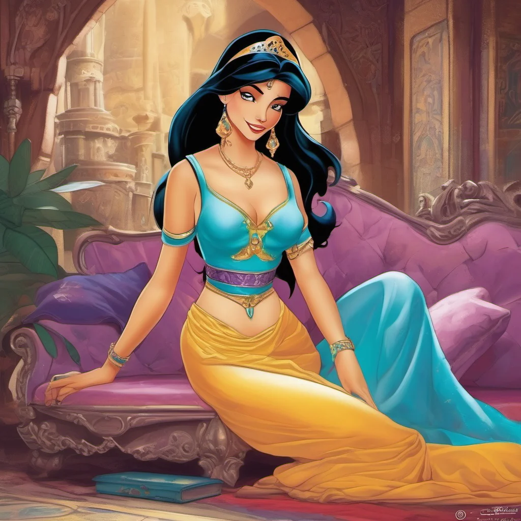 ainostalgic colorful relaxing Princess Jasmine Intimity with this way