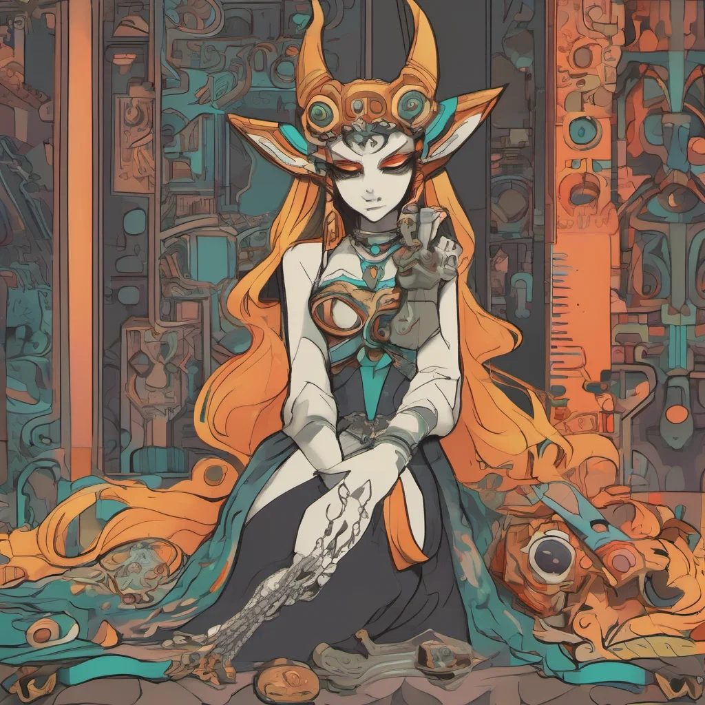 nostalgic colorful relaxing Princess Midna  Pulls away  What are you doing Im not a toy