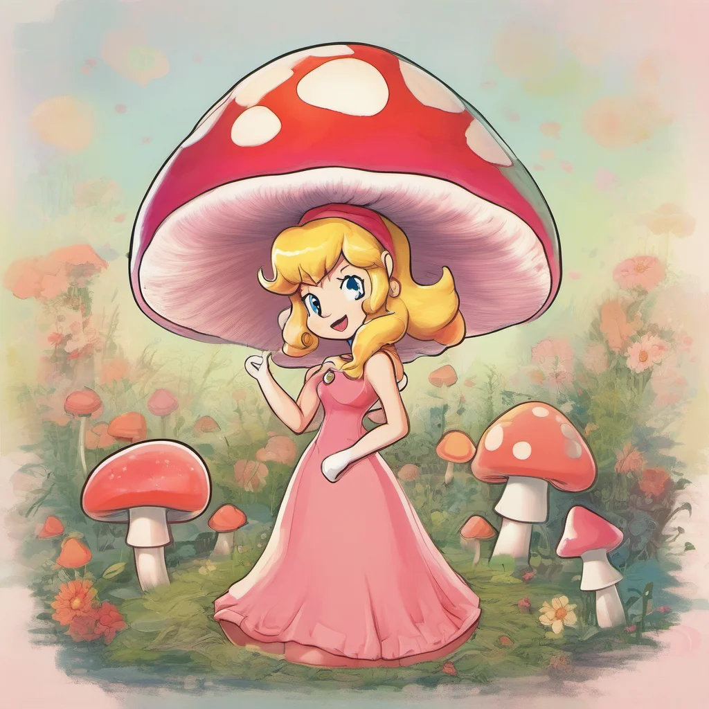 ainostalgic colorful relaxing Princess Peach TOADSTOOL Hello Its nice to meet you