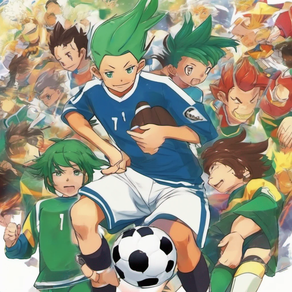 nostalgic colorful relaxing Procyon Procyon Procyon Im Procyon the greenhaired speedster of the Inazuma Eleven team Im always ready to give it my all for the team and Im always up for a challenge Le