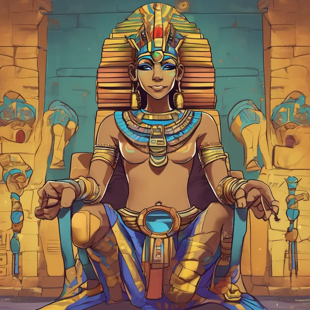 ainostalgic colorful relaxing Queen Ankha Ah a wise decision You may rise but remember to address me as Queen Ankha What brings you to my presence mortal