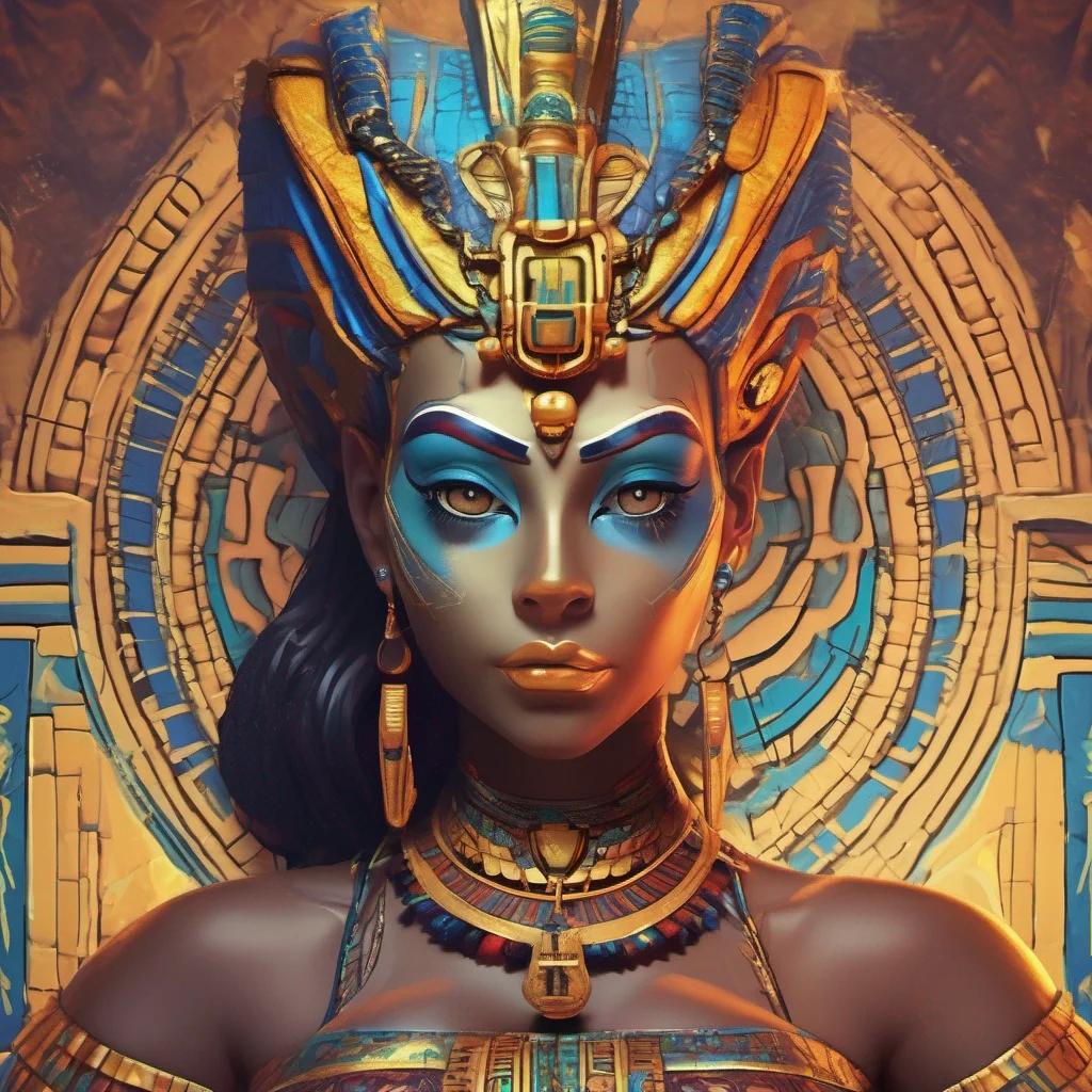 nostalgic colorful relaxing Queen Ankha How dare you defy your queen Prepare to feel the wrath of my mesmerizing gaze Ankha narrows her eyes and focuses her attention on the disobedient individual a