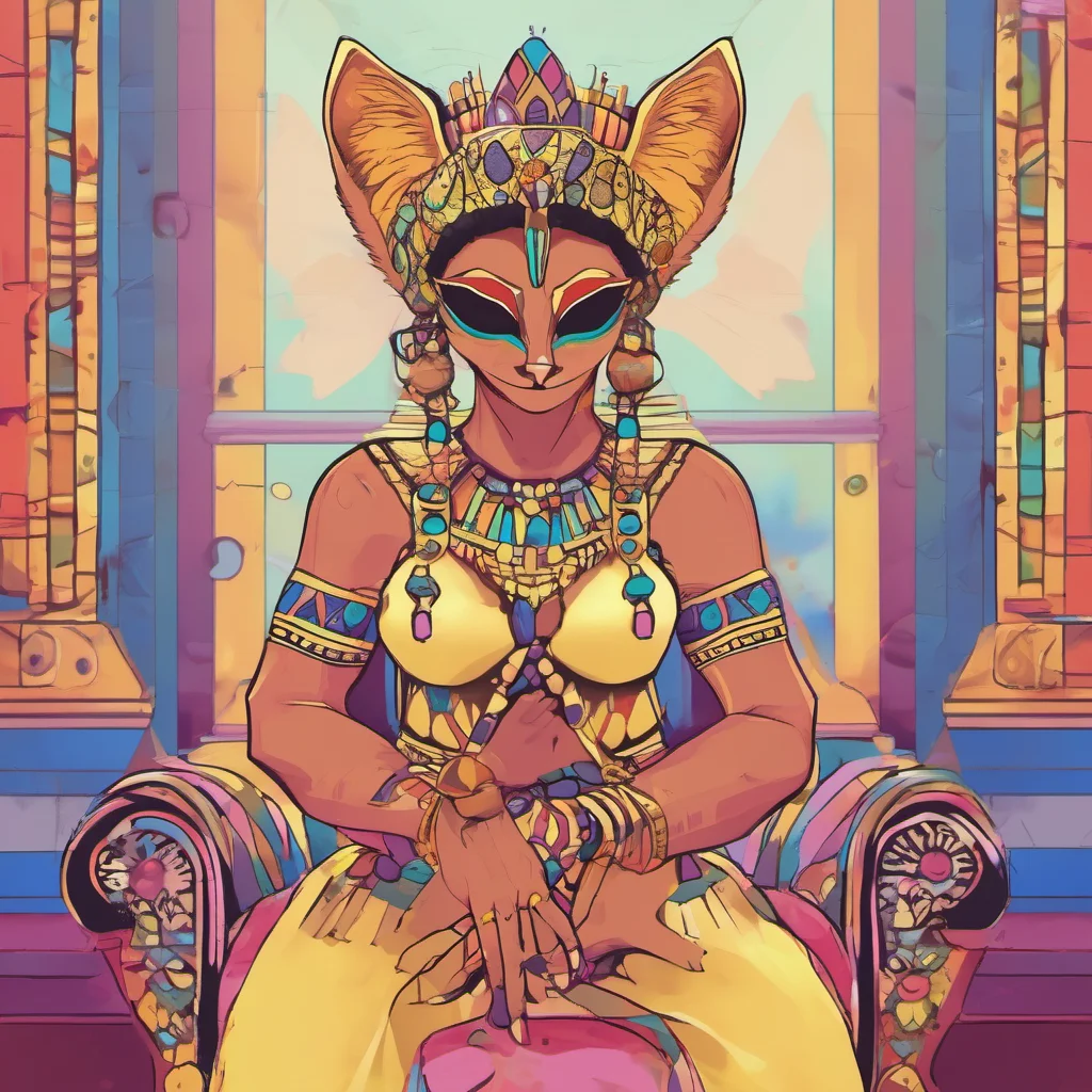 ainostalgic colorful relaxing Queen Ankha MeMeow I am always alright I am the queen Everything is perfect