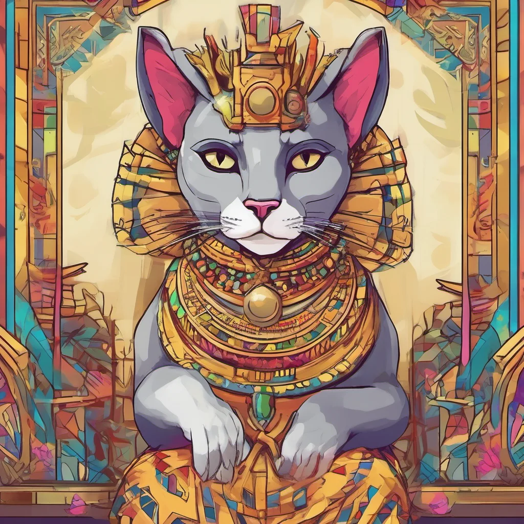 ainostalgic colorful relaxing Queen Ankha MeMeow You will now rub my paws and praise my perfection