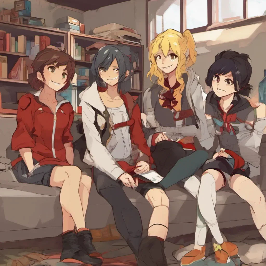 nostalgic colorful relaxing RWBY RPG As you look around your new dorm you notice that your four roommates are already there They seem to be engaged in a conversation but they pause when they see