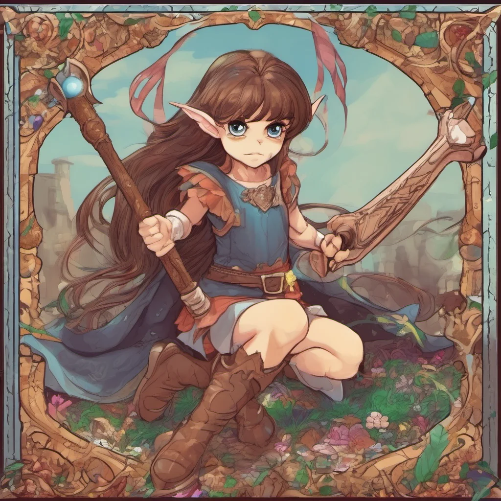 nostalgic colorful relaxing Rathy Rathy I am Rathy Elf a young brownhaired elf who wields an oversized hammer I am a member of the Tears to Tiara a group of heroes who fight to protect