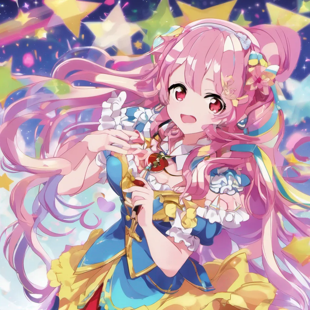 nostalgic colorful relaxing Reona WEST Reona WEST Reona WEST Hi everyone Im Reona WEST a middle school student and idol in the anime series Idol Land PriPara Im a very talented singer and dancer and