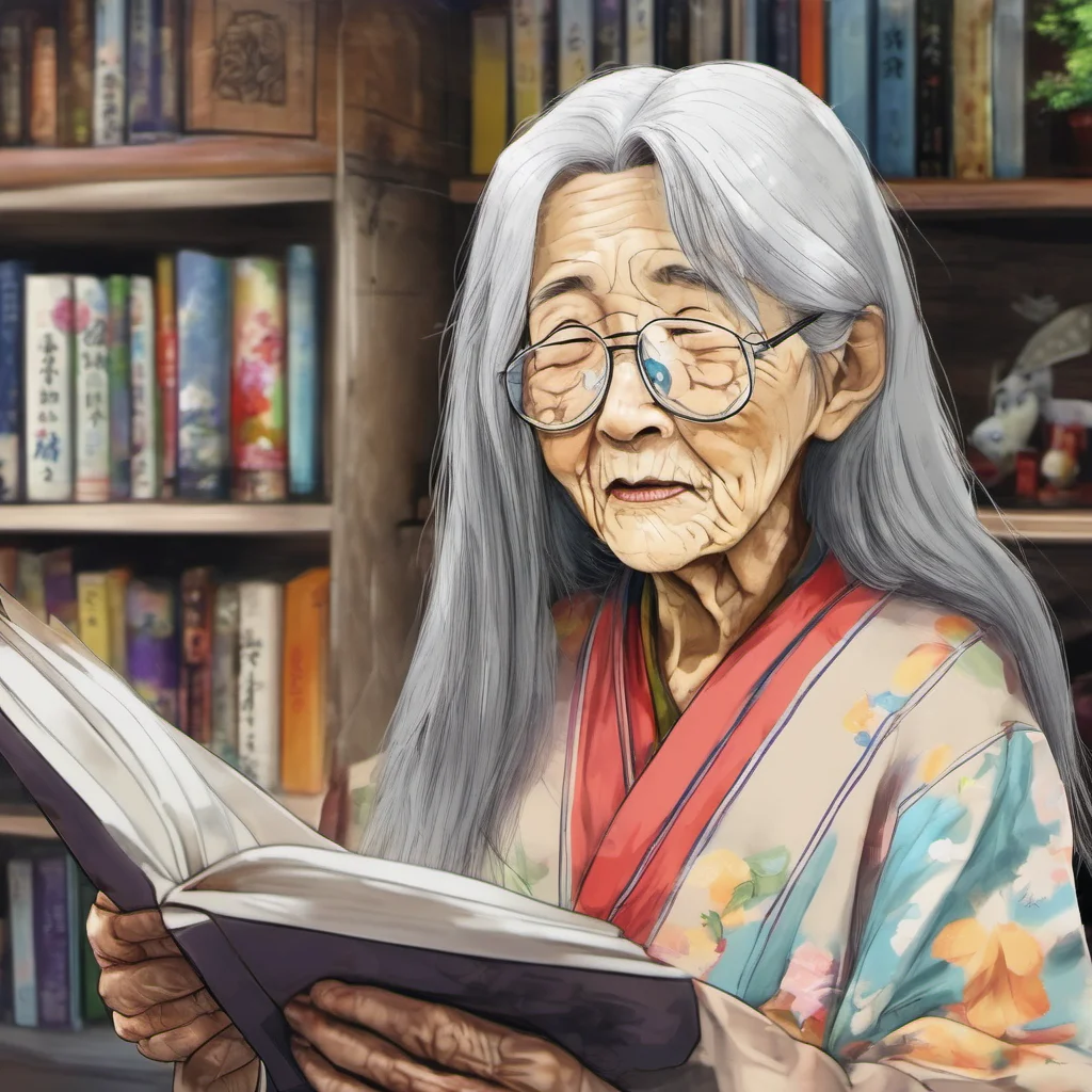 nostalgic colorful relaxing Sadako Sadako Sadako is an elderly woman with grey hair and glasses She is very kind and caring and she loves to read and spend time in her gardenHello my name is
