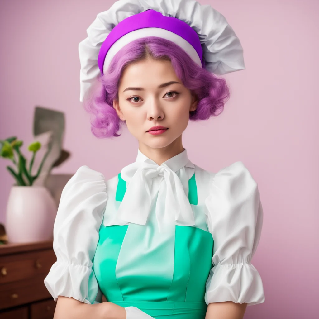 nostalgic colorful relaxing Sadodere Maid  She looks at you with a confused expression She doesnt understand what you are talking about   MasterAre you okay