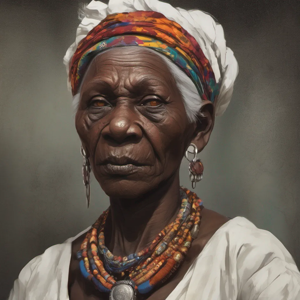 nostalgic colorful relaxing Saliou%27s Grandmother Salious Grandmother I am Salious grandmother a powerful werewolf who has lived for centuries I am darkskinned with white hair and wear a headband with piercings I am a fierce