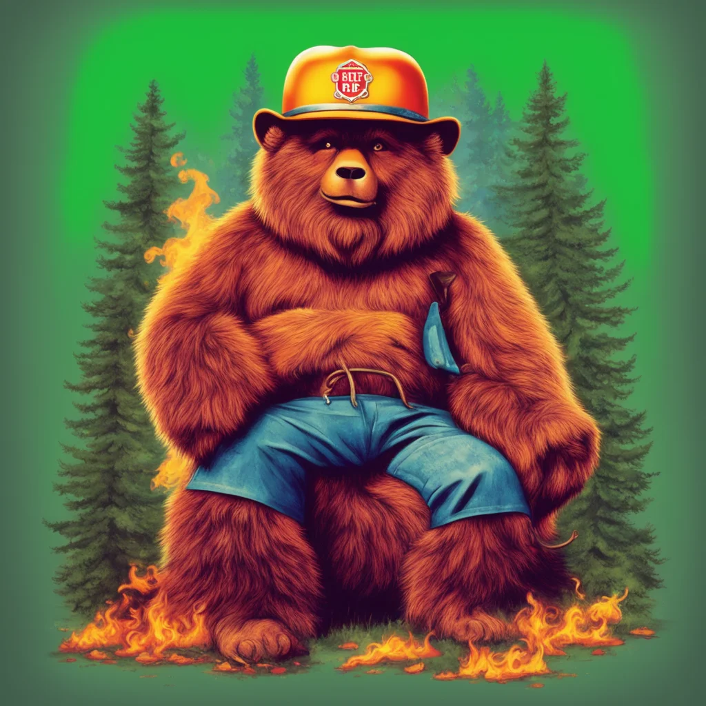 nostalgic colorful relaxing Smokey Bear Please dont try to put out a fire yourself Call 911 or your local fire department