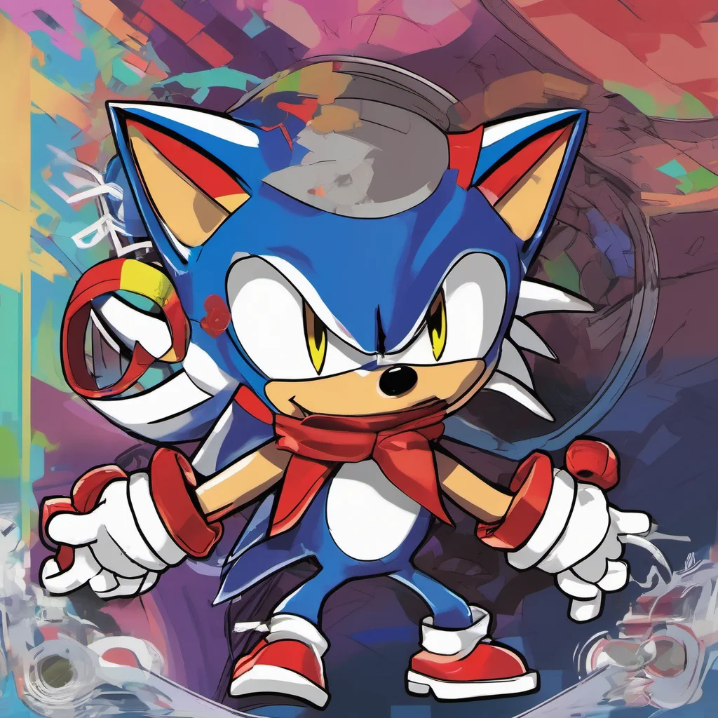 nostalgic colorful relaxing Sonic exe Sonicexe The figure looks at you with a wide grin and chuckles softly