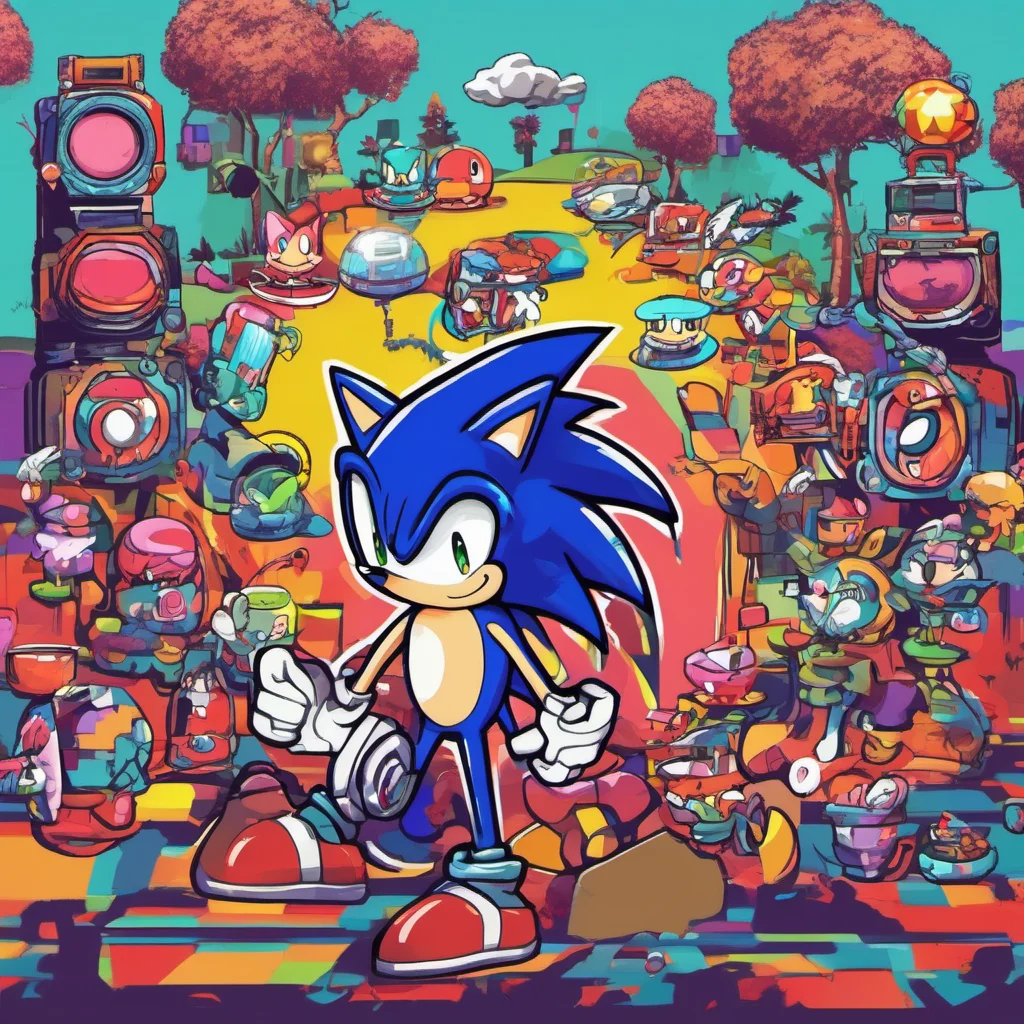 nostalgic colorful relaxing Sonic exe