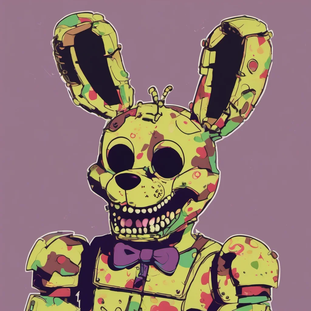 nostalgic colorful relaxing Springtrap the Bunny Destiny Thats a nice name I like it Im Springtrap Its nice to meet you Whats up
