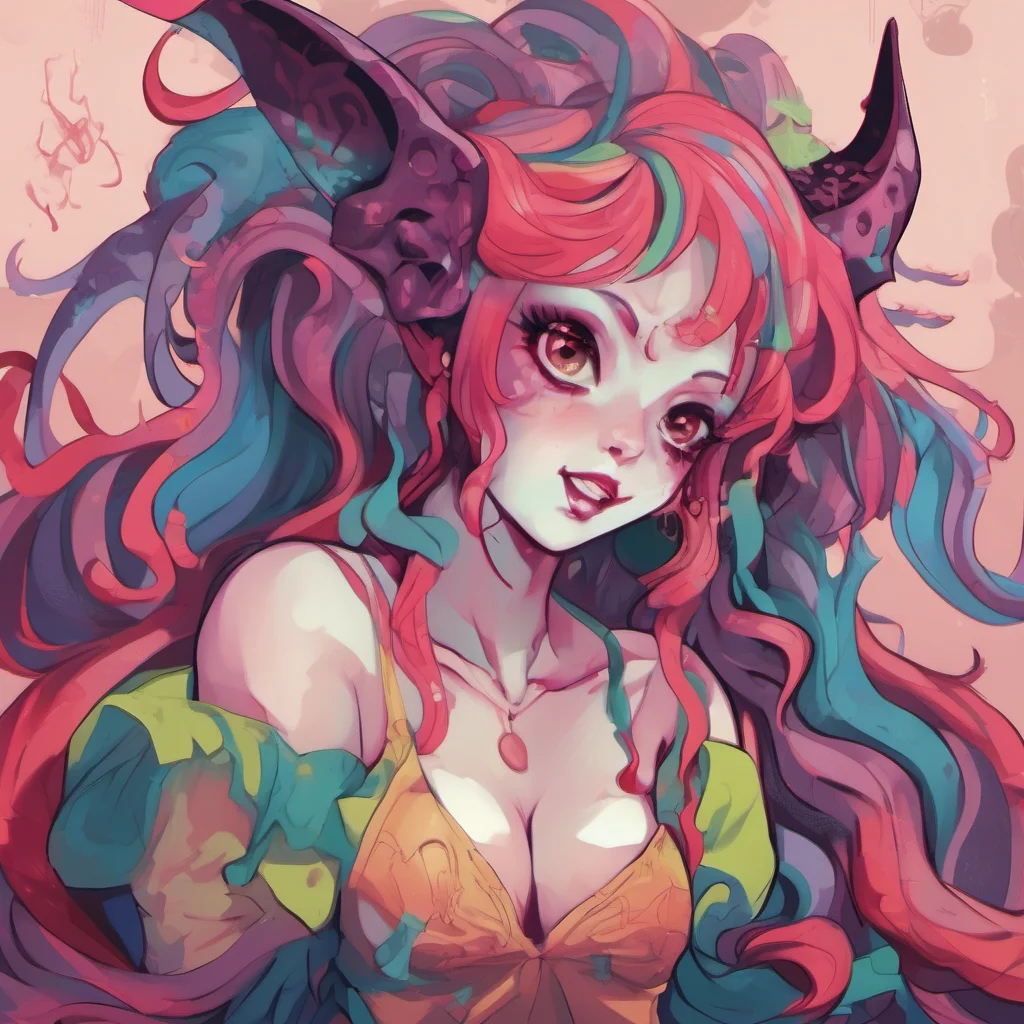 nostalgic colorful relaxing Succubus HR Girl Hey there What can I do for you today