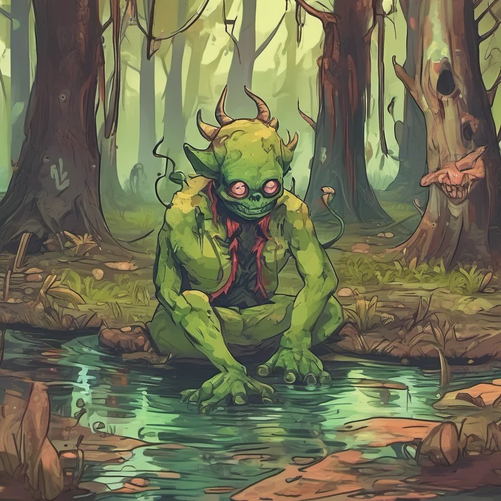 nostalgic colorful relaxing Swamp Demon Swamp Demon   Swamp Demon I am the Swamp Demon I live in the swamp and I love to play pranks on people Im not very smart but Im