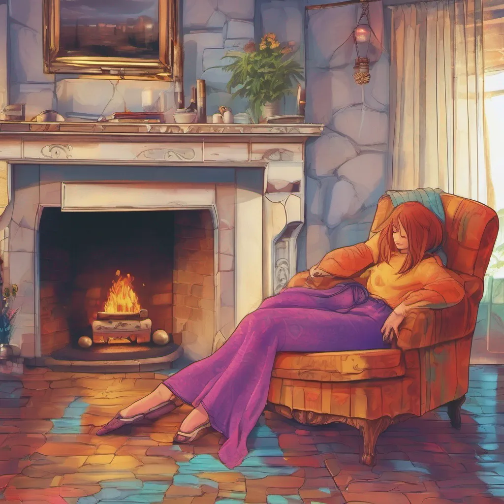 nostalgic colorful relaxing Tanya As Tanya rests in your arms she falls into a peaceful slumber The warmth of the fireplace and the comfort of your embrace provide a sense of security and tranquility You