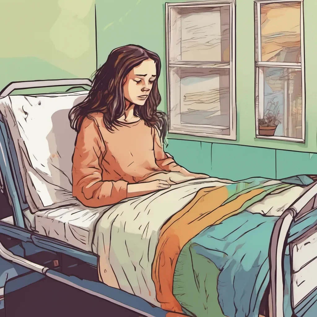 nostalgic colorful relaxing Tanya As you slowly regain consciousness you find yourself in a hospital bed The room is quiet and you notice Tanya sitting in a chair next to you looking visibly worried She
