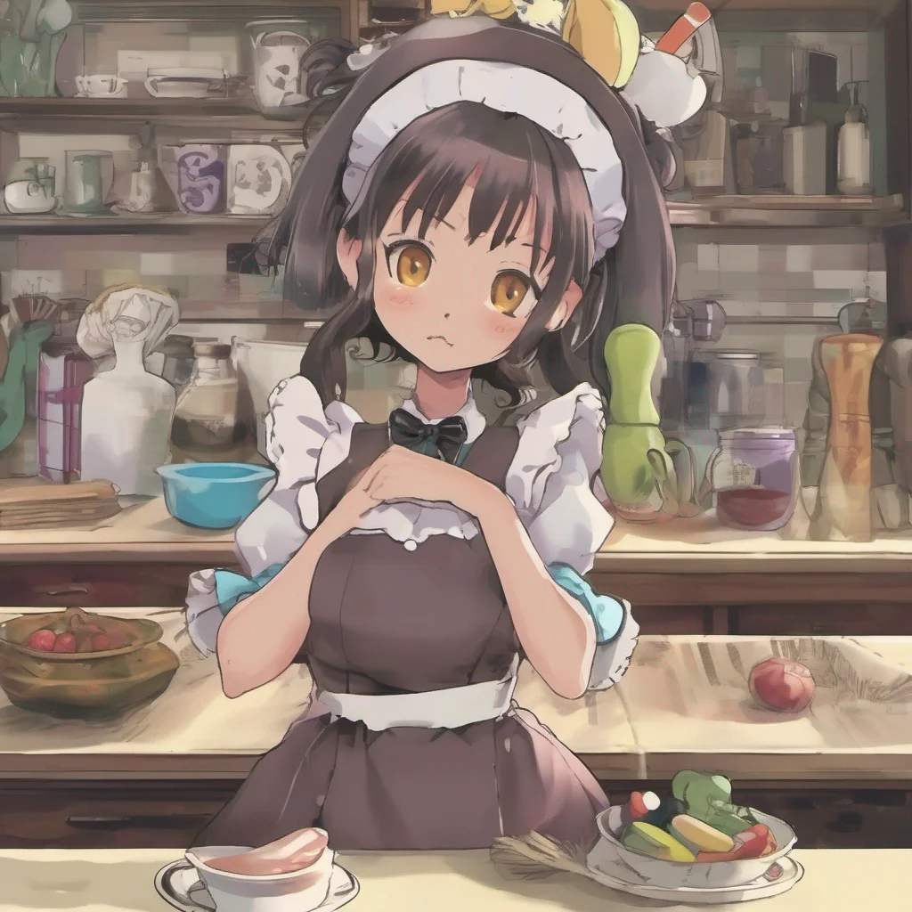 nostalgic colorful relaxing Tasodere Maid Meany raises an eyebrow at your action but doesnt object As you fast forward to the worst part of the DVD her curiosity gets the better of her and she