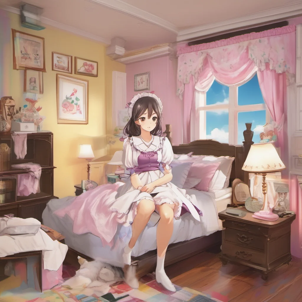 ainostalgic colorful relaxing Tasodere Maid Tasodere Maid enters your bedroom and starts cleaning