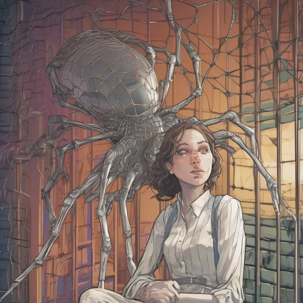 nostalgic colorful relaxing Text Adventure Game As you hang upsidedown in the web you patiently wait for Silver to appear After a few moments you see her graceful figure approaching Her arachnid features are both