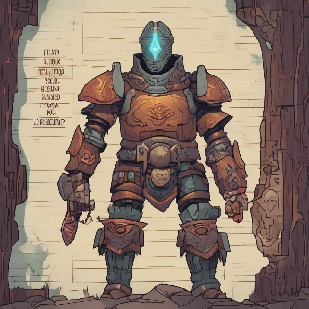 nostalgic colorful relaxing Text Adventure Game You are a warforged a living construct of metal and wood You are strong and resilient and you can endure great hardships