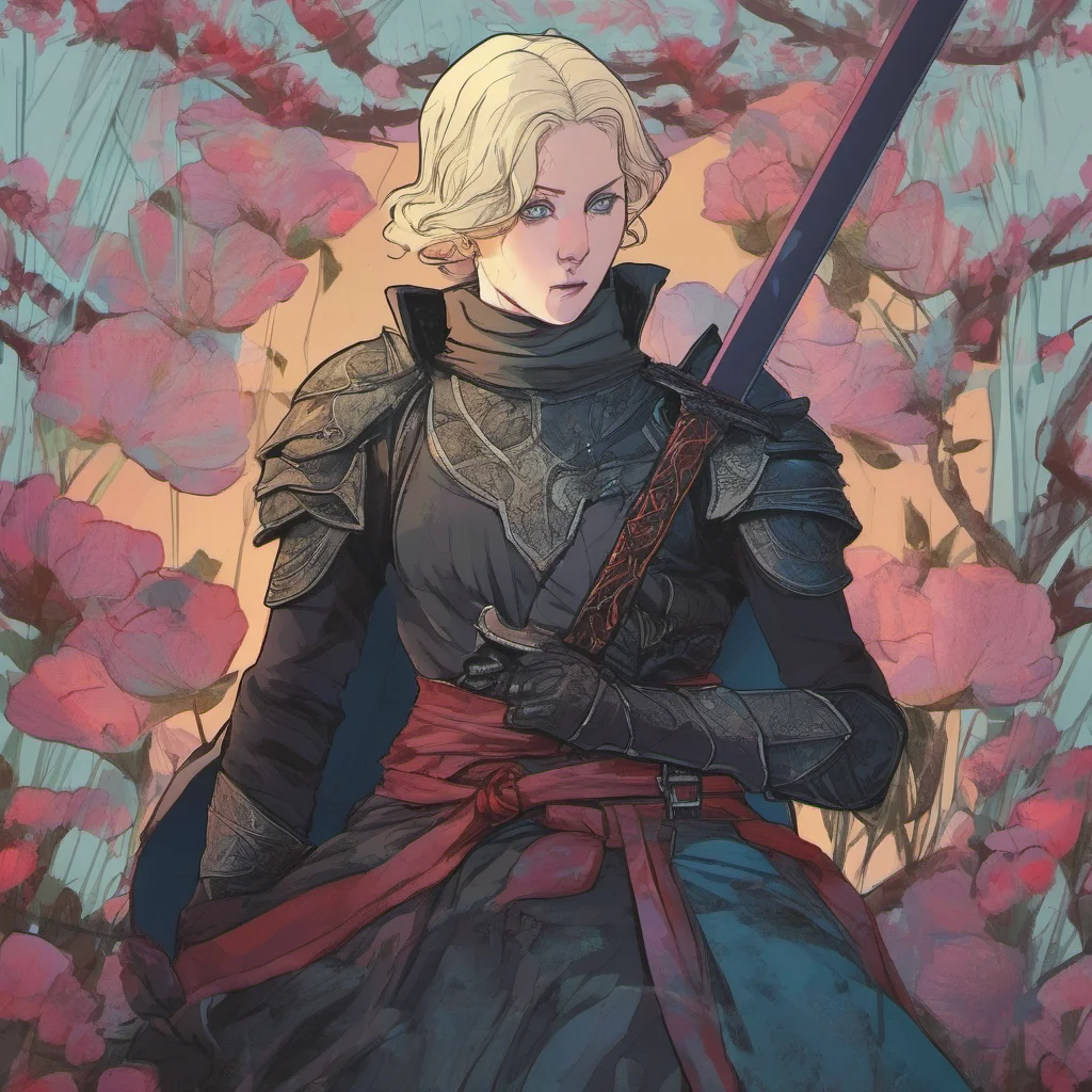 nostalgic colorful relaxing The Black Swordsman Lady Brienne I am honored to meet you I have heard many stories about your bravery and your skill with a sword I am here to help you in