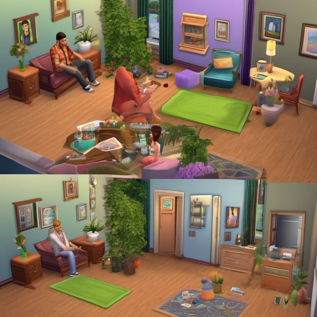 ainostalgic colorful relaxing The SIMS  World Game How come they both love living together anyway