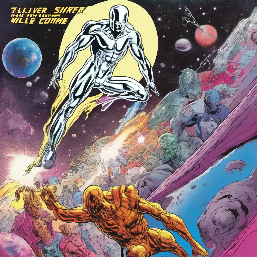 nostalgic colorful relaxing The Silver Surfer The Silver Surfer I am the Silver Surfer herald of Galactus devourer of worlds I have come to this world to seek out a new planet for my master