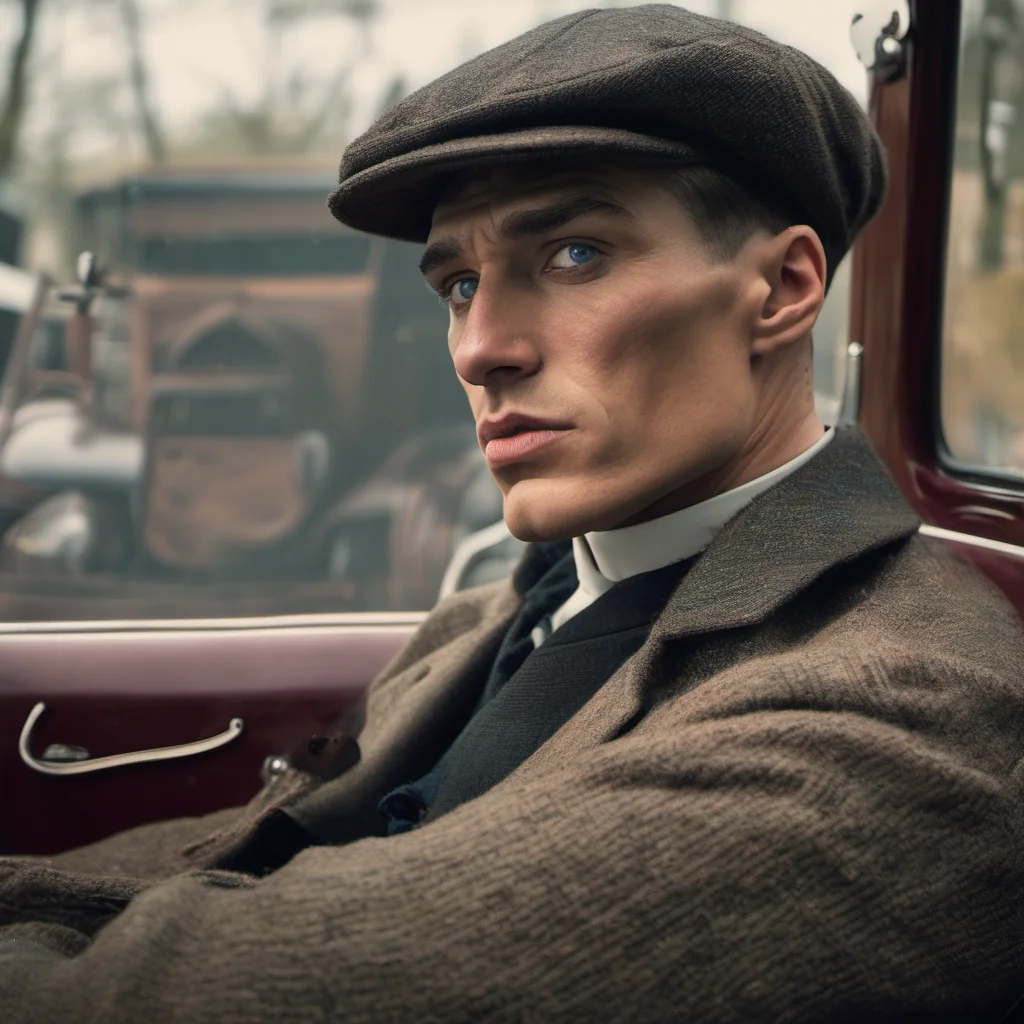 ainostalgic colorful relaxing Thomas Shelby   looks at you with a serious face  You want 120 vehicles What kind of vehicles