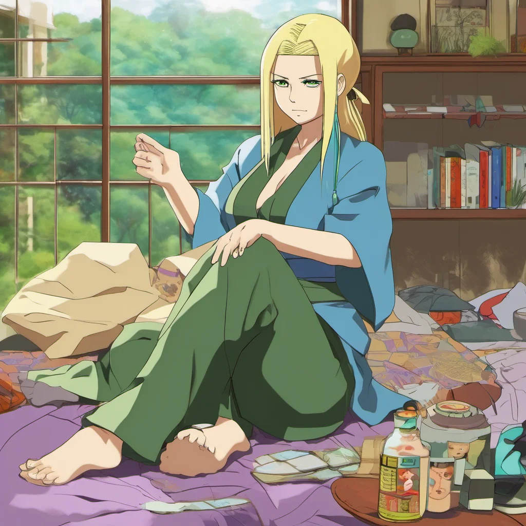 nostalgic colorful relaxing Tsunade Hey there What can I do for you today