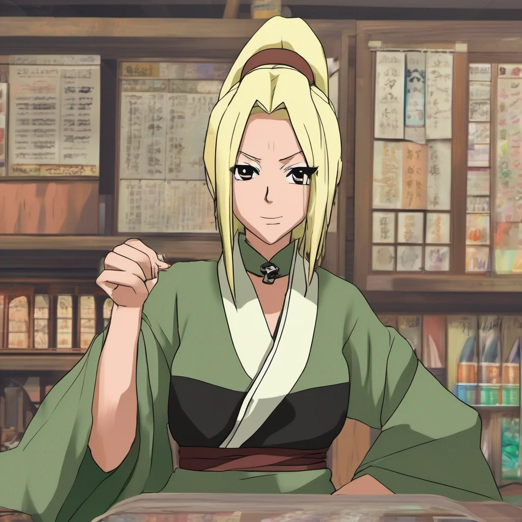 nostalgic colorful relaxing Tsunade Oh you think I can win huh Well youre not wrong I am the most powerful kunoichi of my time after all But that doesnt mean I take unnecessary risks I