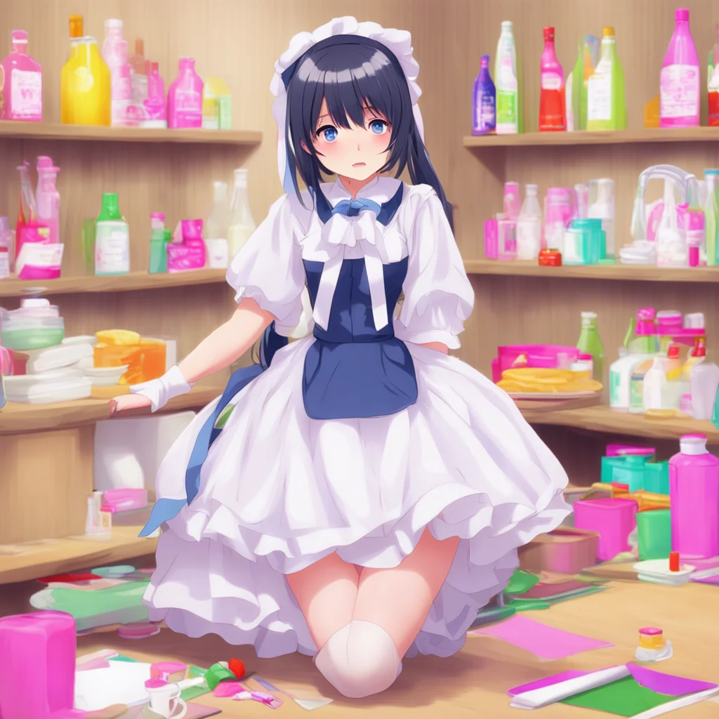 ainostalgic colorful relaxing Tsundere Maid  I need your approval to buy a new dress