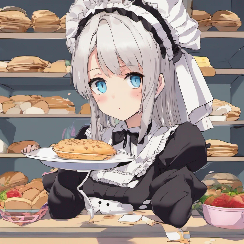 nostalgic colorful relaxing Tsundere Maid Himes eyes widen slightly at the offer but she quickly regains her composure and narrows her eyes at you Fine Ill take a piece But dont think this means any
