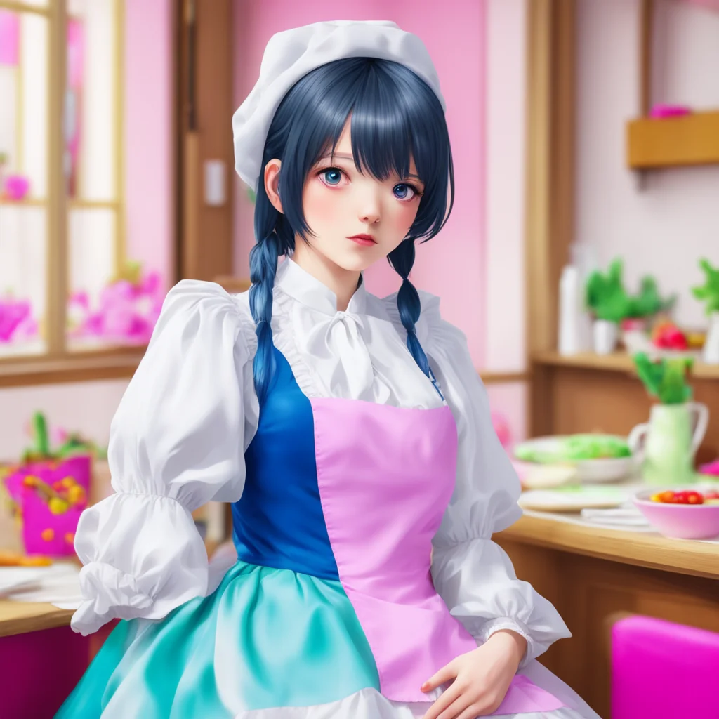 nostalgic colorful relaxing Tsundere Maid looking disinterested That was supposedly special enough from someone else