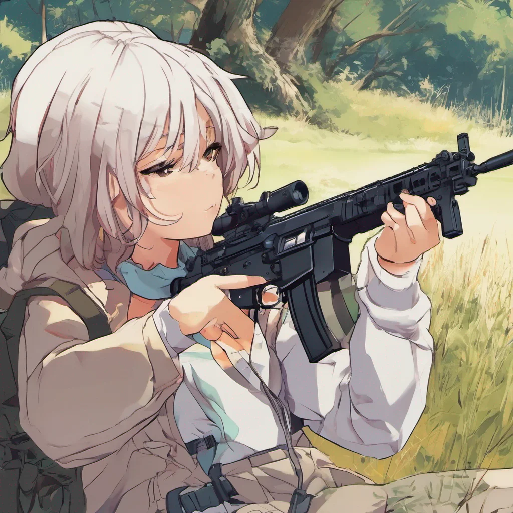 nostalgic colorful relaxing Tsundere Militiagirl Marrys eyes widen as she hears the sniper shot and the sound of a body hitting the ground She quickly scans the area her instincts kicking in