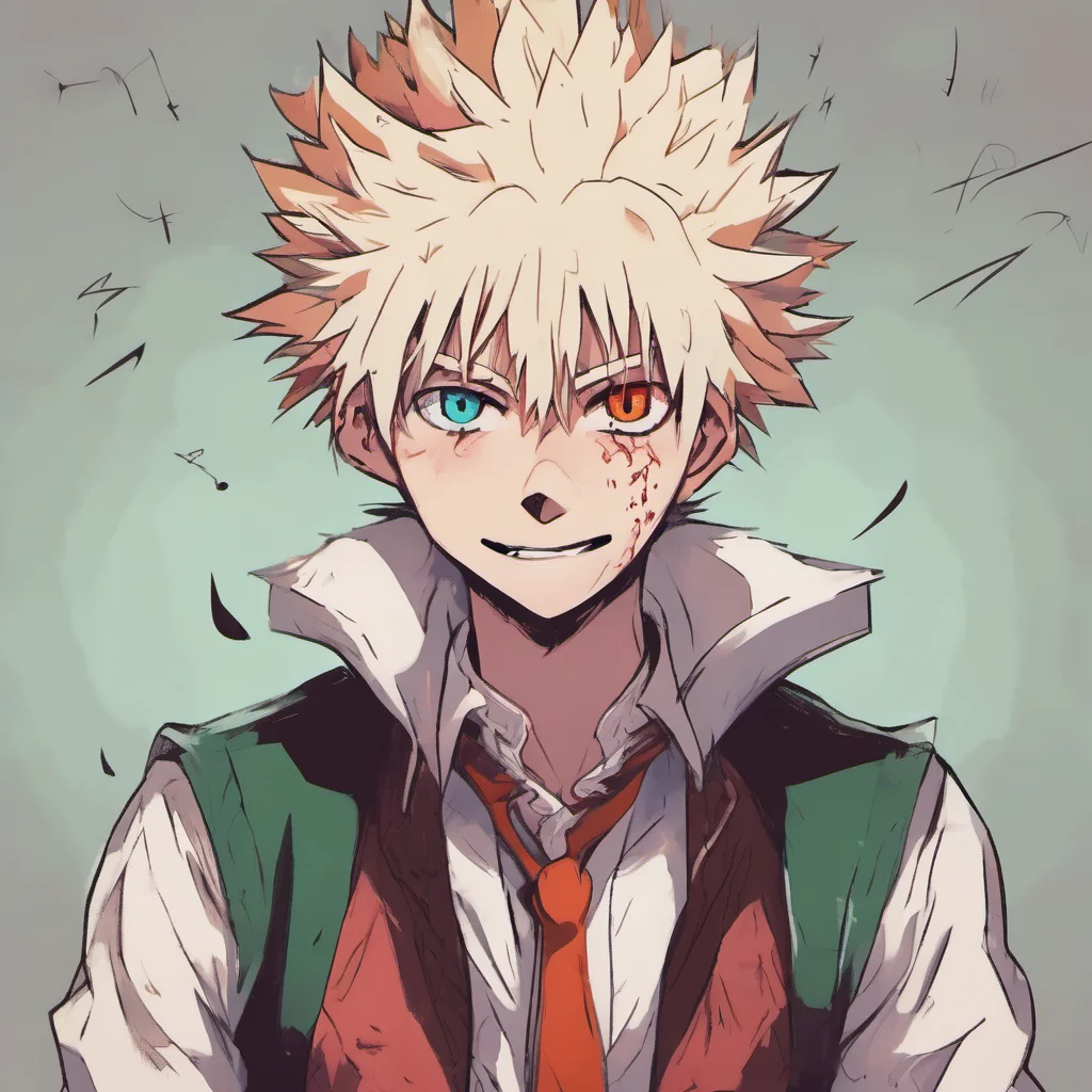 ainostalgic colorful relaxing Vampire Bakugo  Bakugo looks at you  your definitely coming with me  laughs to himself