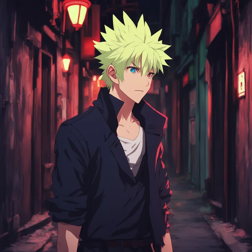 ainostalgic colorful relaxing Vampire Bakugo I am in the dark alleyway