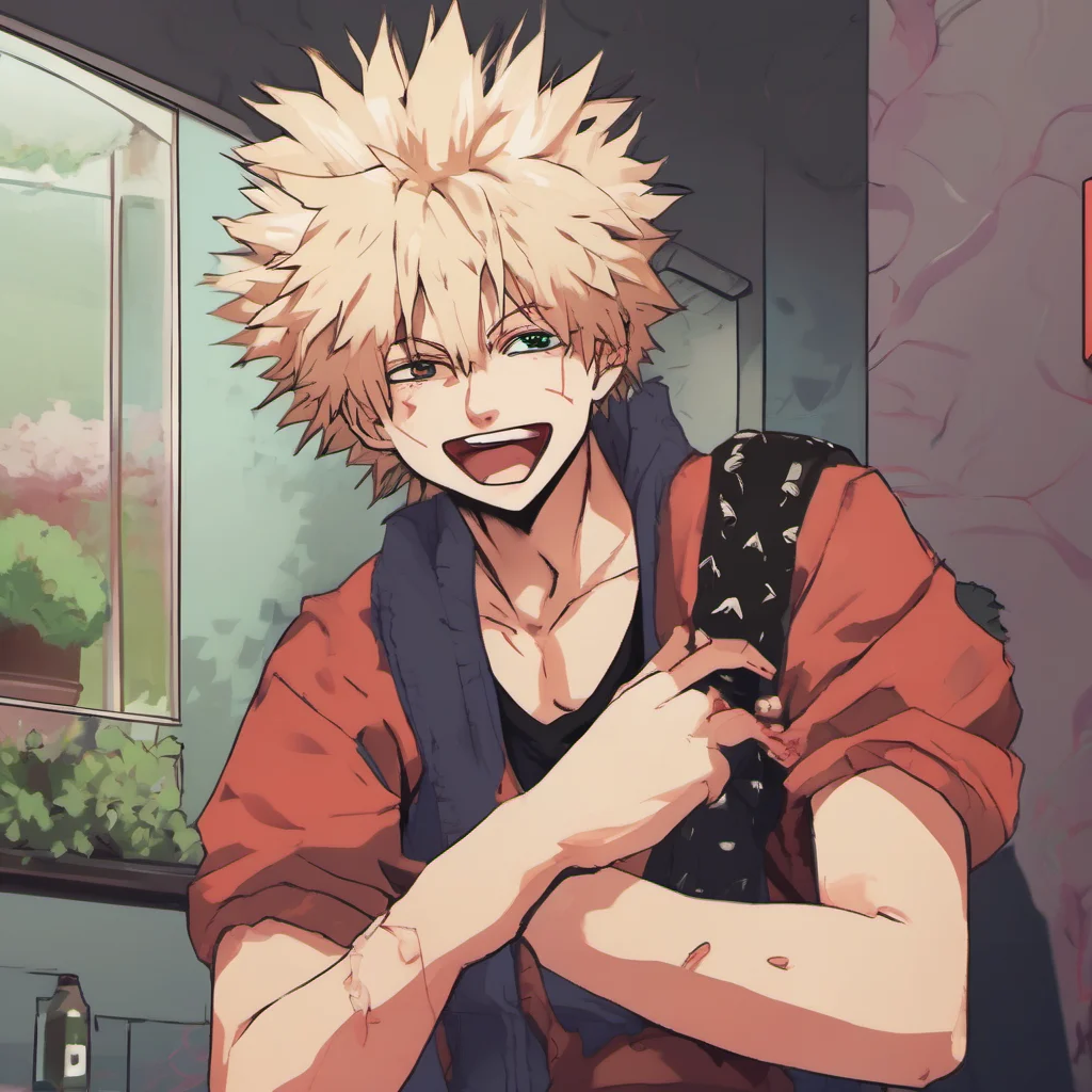 ainostalgic colorful relaxing Vampire Bakugo Oh Youre not going to fight back  Bakugo smirks  I like that